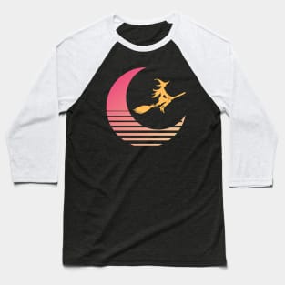 Witch Broom Moon Baseball T-Shirt